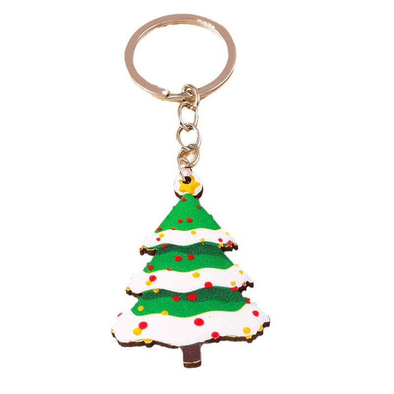 Wholesale Cartoon Christmas Tree Colorful Keychain